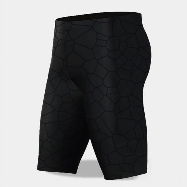 Traje de baño para hombre, manga larga, parte superior de cinco puntos, bañador de entrenamiento de natación profesional, piel de tiburón, secado rápido, buceo