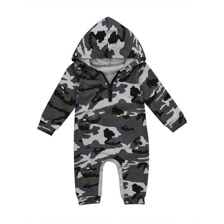 

Gwiyeopda Newborn Infant Baby Boy Girl Kids Dinosaur Hooded Romper Jumpsuit Clothes Outfit