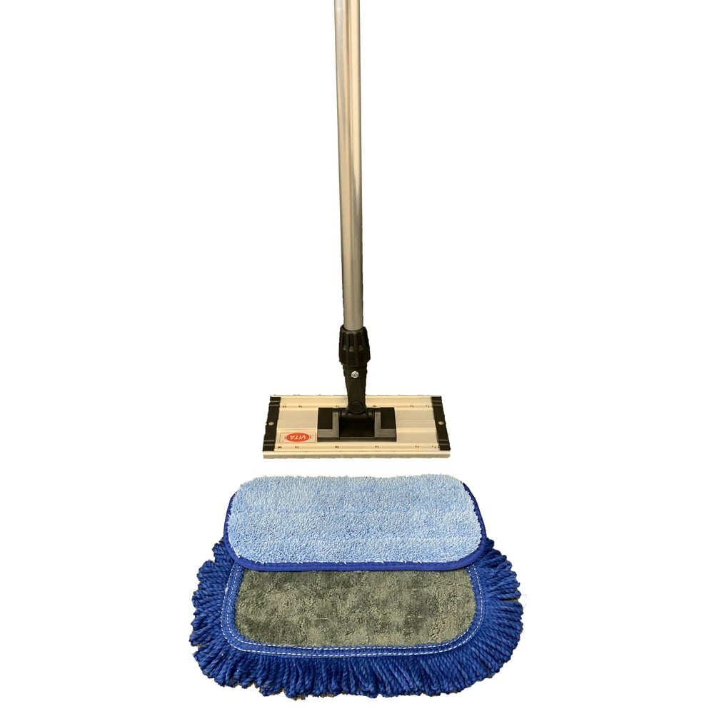 Small Microfiber Mop Kit Includes (2) High Quality 12 Inch Microfiber