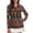Aztec Tribe, variant on Uorisanigo Easter Bunny Women's Long Sleeve Golf Shirt Size M Fashionable Quarter Zip Colorful Moisture Wicking Casual Tennis Activewear Soft Quarter Zip Pullover