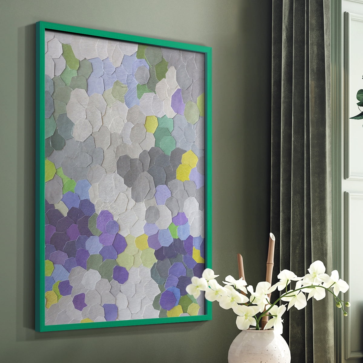A Garden in Provence in Paper Solid Wood 11 x 14 Framed Print
