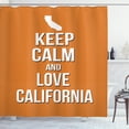 thumbnail image 1 of Ambesonne Keep Calm Shower Curtain, Love California Map, 69"Wx84"L, Orange White, 1 of 3