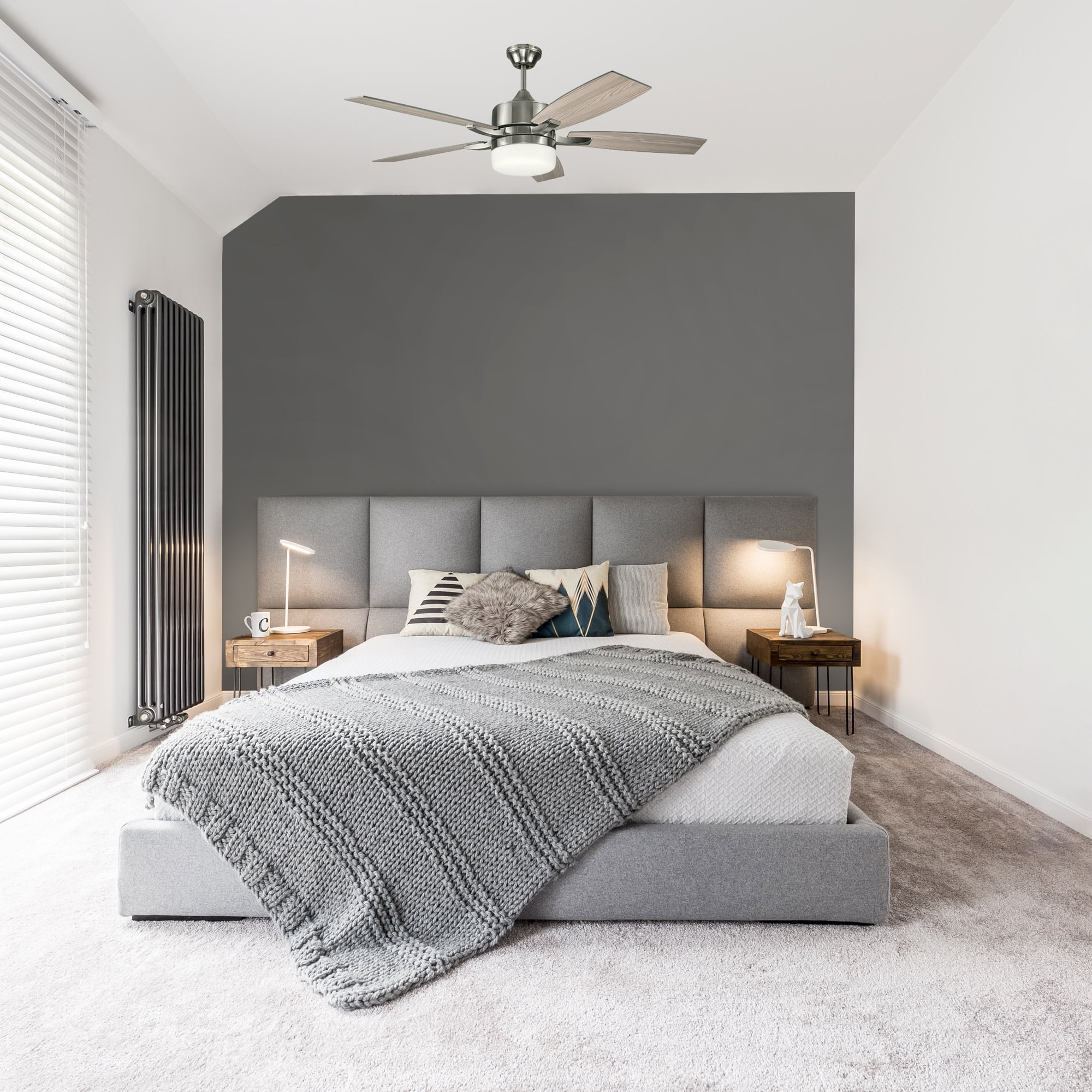 Design House Grayson LED Ceiling Fan in Brushed Nickel, 52-Inch Sansujyuku sansujyuku.com