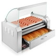 thumbnail image 3 of Olde Midway Electric Hot Dog Roller Machine w/ Cover, 7 Rollers, Bun Warming Drawer, 3 of 7