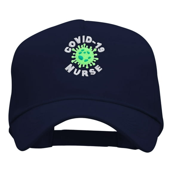 Covid Nurse Embroidered Cotton Twill Cap - Navy OSFM