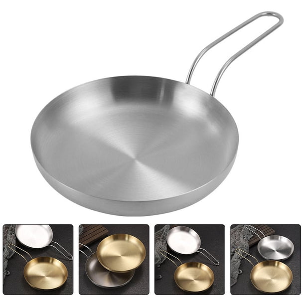 Phenofice De Acero Inoxidable Con Asa Para Servir Comida En Casa Color Plata Para Steak Y Snacks