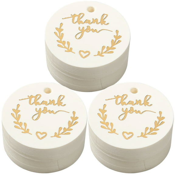 Raindrops 100 Pcs Wedding Hanging Tag Thank You Tag Gift Labels 4.5X4.5CM White