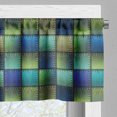 thumbnail image 3 of Ambesonne Colorful Valance Pack of 2, Modern Geometric Bohem, 54"X18", Blue Green, 3 of 5