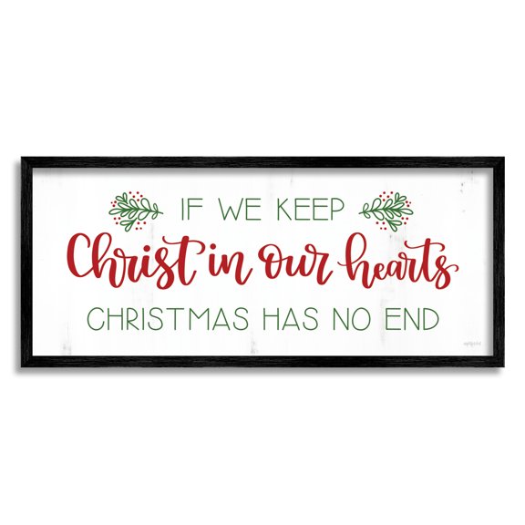 Inspiring Christmas Typography Quote Rustic Floral Motif Inspirational Graphic Art Framed Art Print Wall Art