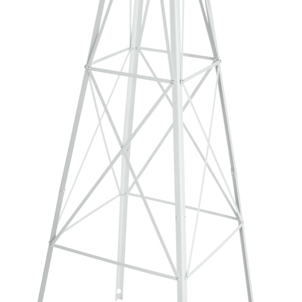 8FT Weather Resistant Yard Garden Windmill White