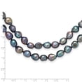 thumbnail image 2 of 9-10mm Baroque Black Freshwater Cultured Pearl Endless 64inch Necklace Pendant Necklace for Women, 2 of 2