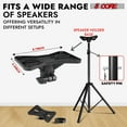 thumbnail image 3 of 5 Core Speaker Stand Tripod Pair Floor Heavy Duty Adjustable Up to 72 Inch DJ Studio Monitor Stands Pole Mount - SS HD 2PK BLK BAG, 3 of 13