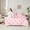 White Pink J, variant on jejeloiu Kawaii Bowtie Plaid 7-Piece Twin Bedding Sets,Pink Letter M Bedding Comforter Set For Bowtie Girls Reversible