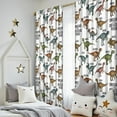 thumbnail image 5 of Blackout Kids Curtains,White Cartoon Cretaceous Dinosaurs Pattern Childrens Insulated Curtains Set Of 2,Bedroom Essentials,Toddler Room Decor 52"x84", 5 of 5