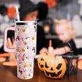 thumbnail image 4 of 40 oz Pink Halloween Tumbler with Handle Lid and Straw - 40oz Ghost Tumbler, Double Stainless Steel Insulated Halloween Cup for Women, 4 of 6