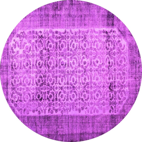 Ahgly Company Indoor Round Persian Pink Bohemian Area Rugs, 4' Round