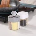 thumbnail image 3 of Kadlawus 2Pcs Four In One Seasoning Box for Kitchen, Flip Lid Transparent Spice Jar, Portable Seasoning Container for Outdoor Barbecue, Camping, Picnic, 3 of 9