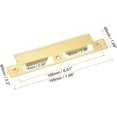 thumbnail image 2 of SHIQI-2 Sets Door Strike Plate, 48mm x 195mm Stainless Steel Latch Deadbolt Replacement Lock Strike Plate for Door Frame Door Jamb Reinforcement, Gold, 2 of 4