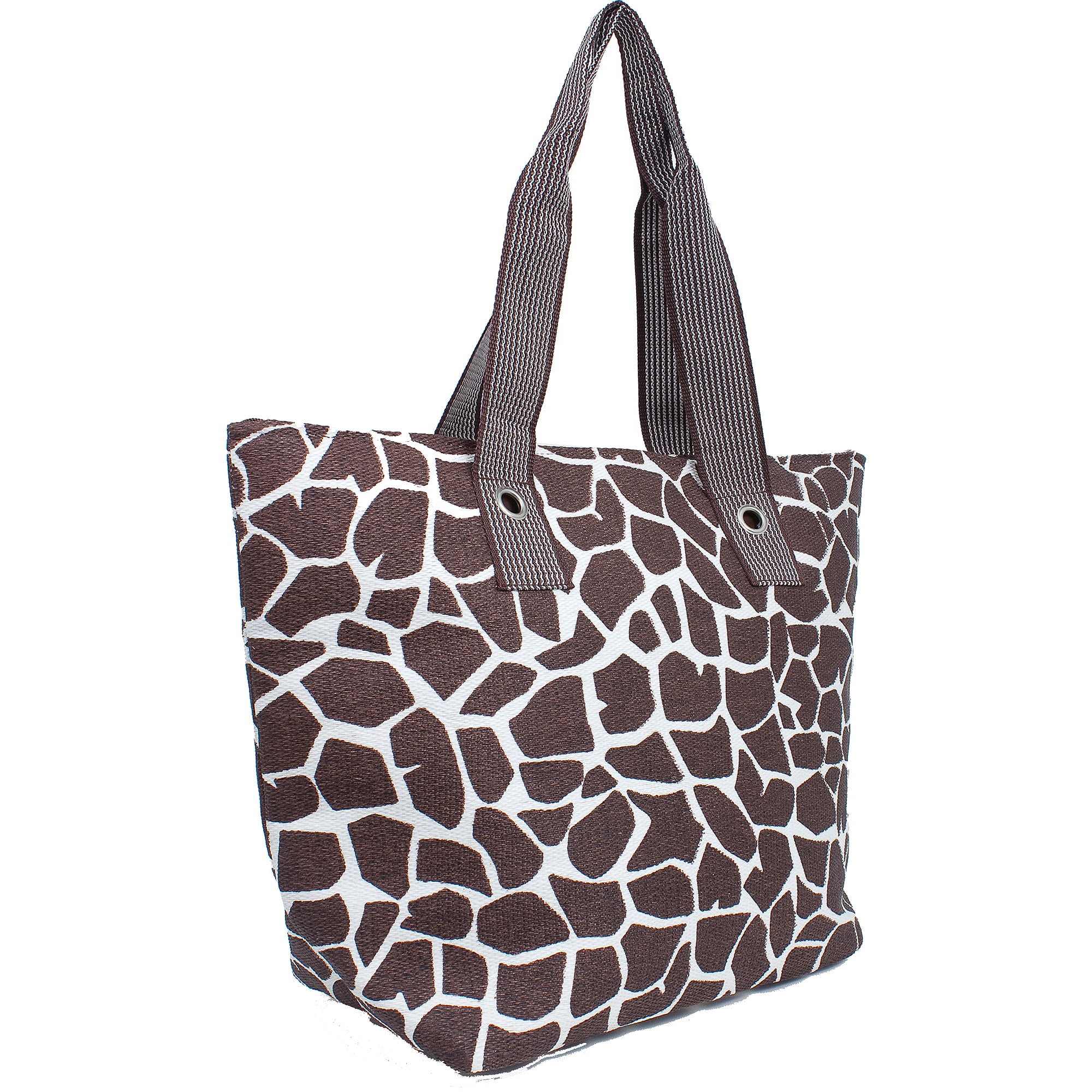 Magid Animal Print Paper Straw Tote Handbag