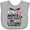 AC-Heather Grey, variant on Inktastic Hunting Season Bows Racks & Deer Tracks Girls Baby Bib