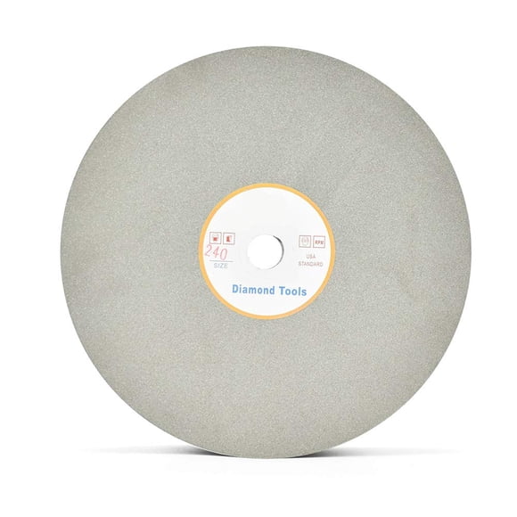 SCOTTCHEN Diamond Flat Lap Wheel 6" x 1/2" Arbor Grinding Sanding Disc Lapping Polishing Disc-240 Grit