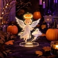 thumbnail image 4 of Halloween Acrylic Tabletop Stand, 2D Clear Cartoon Decoration for Desk Shelf Party Centerpiece and Spooky Home Decor, 4 of 8