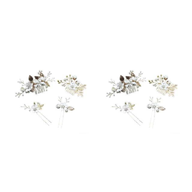 Sonducket 4 piezas de peinetas de flores para boda, conjunto de tocados de decoración, tocado elegante elegante para niñas, hermoso tocado de Type3 NO3