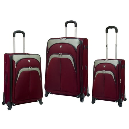 Travelers Club 3 Piece Expandable 4 Wheel Spinner Luggage Set