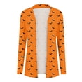 thumbnail image 4 of Women's Fashion Casual Halloween Printed Long Sleeve Mid-Length Cardigan Jacket, 4 of 6
