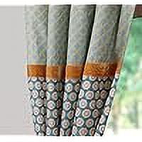 Global Trends Tori Curtain Tab Top Window Panels, Set of Two, 84" Long x 42" Wide, Tango