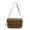 green, variant on Fashion retro PU leather saddle bag shoulder crossbody bag female solid color underarm bag-brown