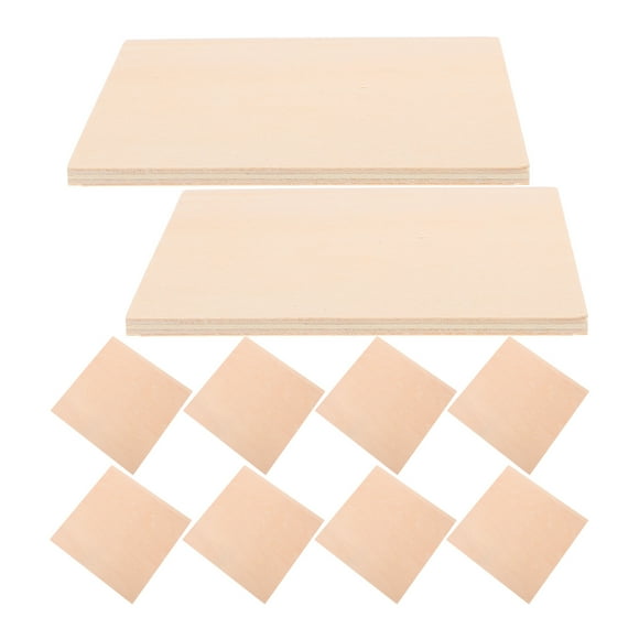 UPOUART Plywood Sheet Diy Wood Panels Unfinished Birch Wood For Art Creation 10Pcs
