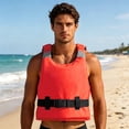thumbnail image 6 of USCG Approved Men's Life Jacket, Life Jackets for Adults Lightweight EPE Foam Life Vest for Adults, for Waterskiing, Wakeboarding, Boating, Fishing, Kayaking Rafting Watersports, 6 of 7