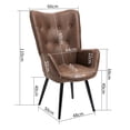 thumbnail image 3 of Silla Sillón Sofá individual Moderno Cómodo, Marrón FurnitureR Moderno, 3 of 7