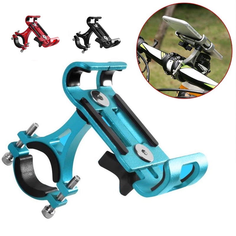 Best Bicycle Handlebar Accessories Gift 90° Rotation Universal Aluminum Alloy Phone Holder for iPhone 11Pro XS XR 8Plus Galaxy S10 S9 S8 Phone Mount for Bike & Motorcycle 