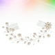 thumbnail image 3 of Peinetas para el cabello de la novia Clips dobles Cristal de perlas Exquisita joyería para el cabello Peine insertado Tocado Accesorios para el vestido de novia (Plata), 3 of 5