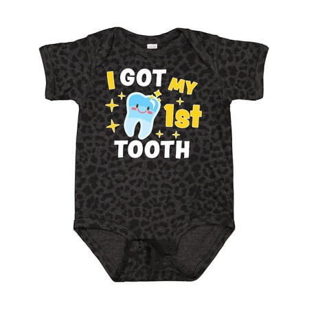 

Inktastic I Got My 1st Tooth with Cute Tooth Baby Gift Baby Boy or Baby Girl Bodysuit