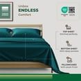 thumbnail image 2 of THREAD SPREAD 100% Organic Cotton California King Sheets - Percale Weave Cotton Sheets Cal King Size (4 PC, Teal), Soft Cooling Hotel Sheet Set, 2 of 7