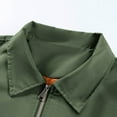 thumbnail image 6 of USNSM Men's Jacket Workwear Jacket Lightweight Casual Long Sleeved Spring Fall Windbreaker Zip Up Coat with Pocket Green XL, 6 of 7