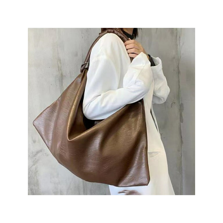 Oversized Leather Bag Top Handle Bag Ultra Soft Womens 