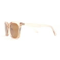 thumbnail image 3 of Minimal Gentlemans Hipster Horn Rim Plastic Sunglasses Peach - Brown, 3 of 4
