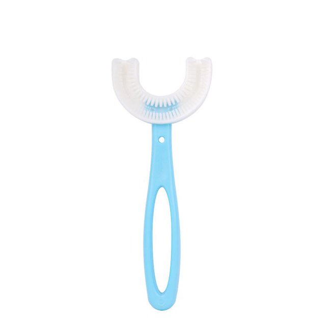 2 cepillos de dientes en forma de U, cepillos de dientes de silicona de calidad alimentaria para niños y bebés