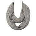 thumbnail image 3 of Wrapables® Winter Warm Cable Knit Infinity Scarf and Beanie Set, Gray, 3 of 8