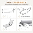 thumbnail image 6 of Clouddwell 2 Pack Beige Outdoor Chaise Lounge Cushions, Waterproof High Rebound Foam Patio Recliner Pads, Detachable Zipper Covers Anti-Slip Tie Downs for Pool Garden Patio, 6 of 8