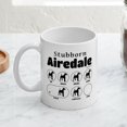thumbnail image 4 of CafePress - Stubborn Airedale V2 Mug - 11 oz Ceramic Mug - Novelty Coffee Tea Cup, 4 of 6