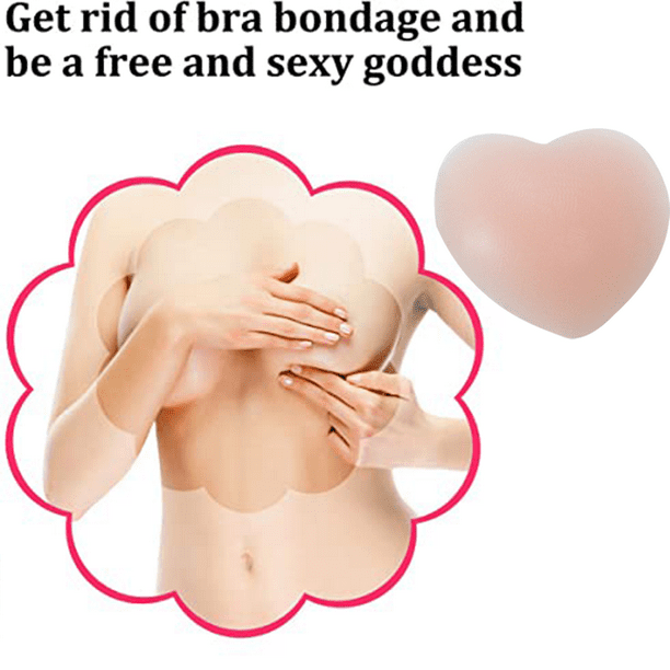Stick On Bra Incisible Silicone Breast Lift Nipple Covers Adhesive