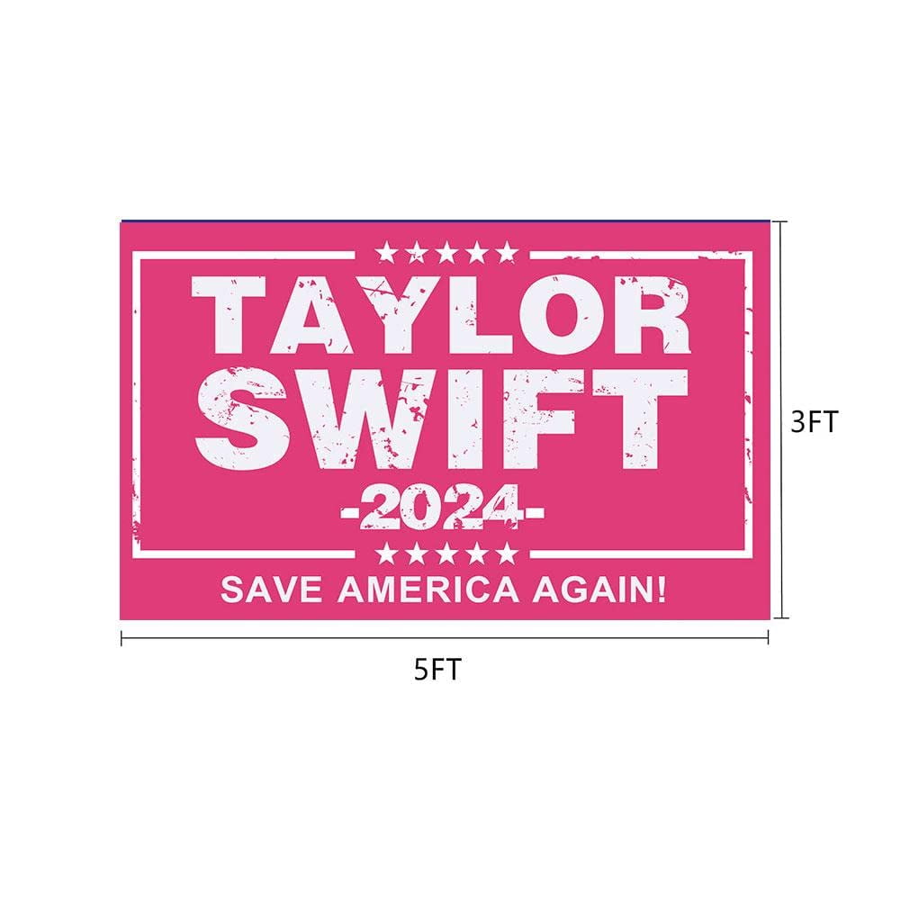Taylor 2024 Flag 3x5 ft Pink Musician Flags President Flag for Room