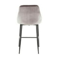 thumbnail image 5 of Marcel Contemporary Counter Stool In Black Metal And Silver Velvet - Set Of 2, 5 of 7