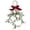 White Berries, variant on Rustic Christmas Garland Swag, 11.8 in Frosted Pine with Red Velvet Bow and Pearl Berries, Hanging Decor for Front Door and Mantel - Red Berries