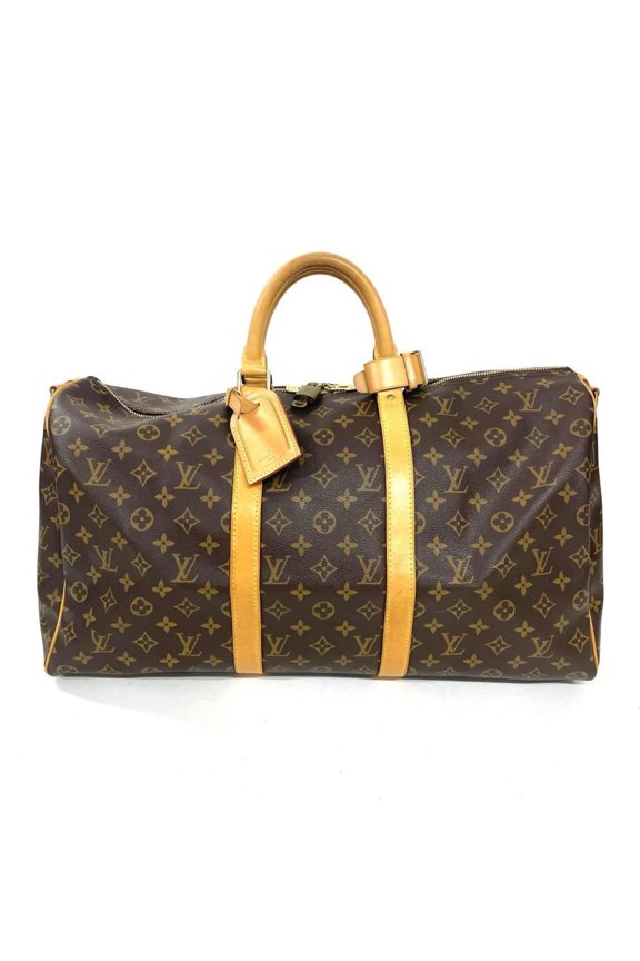 Pre-Owned Louis Vuitton Keepall 50 Boston Bag, Monogram Canvas, M41416, Brown, Gold Hardware,...